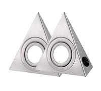 eufeifeiegds 2-Piece LED Mains Triangle Light Under Unit Kitchen Lights White Cupboard, Surface Mounted(Warm White 3000K,230V)