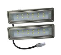 eufeifeiegds 2-Piece Stainless Steel 120x30mm 1.5W LED Kitchen Exhaust Light 12V DC Range Cooker Hood Bulb 20W(Warm White 3000K)