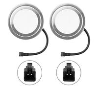 eufeifeiegds 2-Piece Stainless Steel Range Hood LED Light 1.5W DC 12V 68mm Light Recessed Kitchen Smoke Exhauster Ventilator Light wefeiegds