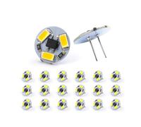 eufeifeiegds 20pcs Round 12V G4 LED 3LEDS SMD5730 PCB Range Hood Bulb Wihte Warm White Crystal Light Chandelier Lighting Bulbs(20pcs cold white)