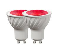 eufeifeiegds 2x 5W GU10 100-240V Decorative Room Light Track Bulb Music Green Red Amber Night(Blu)