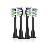 eufeifeiegds 4 pcs/lot Toothbrushes Head for S100 and S700 Electric Toothbrush Fit Electric Toothbrushes Head(4pcs Black-B)