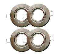 eufeifeiegds 4-Piece Brushed MR11 Light Kit with 50mm 60mm Hole Recessed GU4 Satin Face Down Fixture Shell Accessories(Nickel Face)
