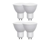 eufeifeiegds 4-Piece Porch Patio Courtyard Light Bulb LED 4W GU10 Garage Bulbs 100-240V to Automatical Working(White 6000K)