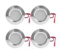 eufeifeiegds 4-Piece Ultra Thin 3W LED Downlight Embedded Cabinet Light Bulb 12V DC Silver White Shell 55mm(Silver Shell,White 6000K)