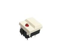 eufeifeiegds 4pcs 17x17 PB86-B1 Large Cap Red Led 6pin Momentary SPDT Square Push Button Swtich For Stage Control Equipment wefeiegds