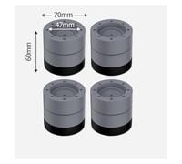 eufeifeiegds 4PCS Anti Vibration Pads Washer Feet Pad Universal Washing Machine Anti-Skid Roller Kit Furniture Lifting Foot Base Elevate wefeiegds(4pcs Gray 60mm)