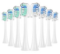 eufeifeiegds 4pcs Replacement Brush Heads for H-X6064 H-X6930 H-X6730 Electric Toothbrush Vacuum Soft Bristle Nozzles (4Blue 4Green)