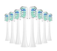 eufeifeiegds 4pcs Replacement Brush Heads for H-X6064 H-X6930 H-X6730 Electric Toothbrush Vacuum Soft Bristle Nozzles (8pcs Green)