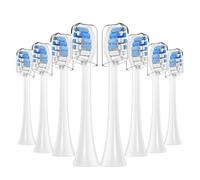 eufeifeiegds 4pcs Replacement Brush Heads for H-X6064 H-X6930 H-X6730 Electric Toothbrush Vacuum Soft Bristle Nozzles (8pcs Blue)