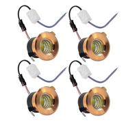 eufeifeiegds 4x 110V 230V Recessed LED Spotlight Down Light COB 3W with Power Supply for 30mm Hole Cabinet Bathroom Mirror(Gold Shell,WARM WHITE 3000K_AC 85-265V)