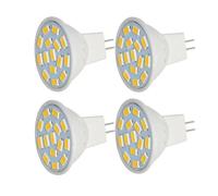 eufeifeiegds 4x 12V 24V LED Flood Light MR11 GU4 2.5W 35mm Showcase Accent Lights 35W(White 6000K)