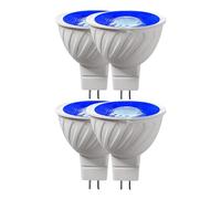 eufeifeiegds 4x AC DC 12V MR16 LED Blue Red Green Yellow Light 5W RGB Courtyard Lawn Mood Nightbar(Blue)