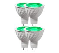 eufeifeiegds 4x AC DC 12V MR16 LED Blue Red Green Yellow Light 5W RGB Courtyard Lawn Mood Nightbar(Green)