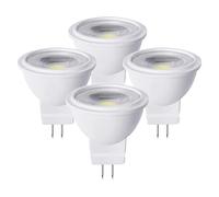 eufeifeiegds 4x MR11 GU4 LED Light Bulb AC/DC12V 120V 230V Dimmable 3W 3000K 4000K 6000K Mini Bi-pin 30W(Warm White 3000K,110-130V)