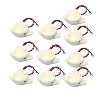 eufeifeiegds 5/10PCS 95DB High-decibel DC 3-24V 12V Electronic Buzzer Beep Alarm Intermittent Continuous Beep for Car Van SFM-27(10pcs Continuous-W)