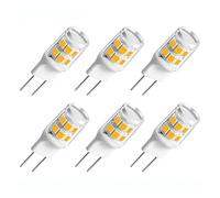 eufeifeiegds 6-Piece Dimmable G8 LED Bulb AC110V 120V 2W Cabinet Light Ceilling Crystal Chandelier 2700k 3000k 4000k 4500k 6000k(White 6000K)
