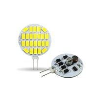 eufeifeiegds AC12V 24V LED G4 Round Spotlight Bulb 2W 3W 5730 15/24leds No Flicker Range Hood Lights Replace 20W Lamp(Cold White 6500K,24LEDS)