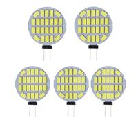 eufeifeiegds AC12V 24V LED G4 Round Spotlight Bulb 5W 5730 24leds No Flicker Range Hood Lights Replace 20W Lamp 3000K/4000K/6000K(24LEDS-(5 PCS),Warm White 3000K)