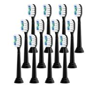 eufeifeiegds Compatible Electric Toothbrush Replacement Brush Heads, Diamond Clean Toothbrush Head for 2100 4100 5100 6100(Black-12 Pcs)