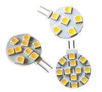 eufeifeiegds G4 LED Bulb AC DC 12V Round Spotlight 2W 3W Range Hood Lights Replace 20W 30W Lamp(Warm White,9SMD G4 12V 2W,10PCS)