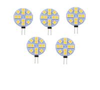 eufeifeiegds G4 LED Round Range Hood Bulb 12v SMD 5050 6/9/12/24 Leds Boat Light White/Warm Lamp(Cold white 6500K,12 LEDs-2.4W-5 Pcs)