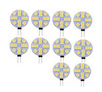 eufeifeiegds G4 LED Round Range Hood Bulb 12v SMD 5050 6/9/12/24 Leds Boat Light White/Warm Lamp(Warm white 3000K,12 LEDs-2.4W-10 Pcs)