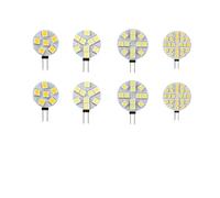 eufeifeiegds G4 LED Round Range Hood Bulb 12v SMD5050 6/9/12/24 Leds SMD Boat Light White/Warm Lamp Spot light(Warm white,D-1.2W 6LED)