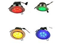 eufeifeiegds LED Colors Downlight 3W 5W 7W 9W Ceiling Luminaria Lamp AC230V Changing Recessed Panel Light Bulb for Hallway Wall Lights(Warm White,3w)