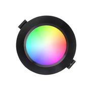 eufeifeiegds LED Down light 9W RGB with Remote Control Ceiling Indoor Lights Dimmable Spot Lamp Waterproof 220V Recessed Downlights(Black,GREEN_12W)