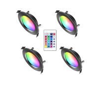 eufeifeiegds LED Down light 9W RGB with Remote Control Ceiling Indoor Lights Dimmable Spot Lamp Waterproof 220V Recessed Downlights(WHITE,RGB_12W)