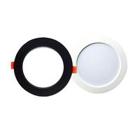 eufeifeiegds Led downlight 3W 5W 7W 9W 12W led ceiling light colors waterproof recessed bulbs AC220V round panel Indoor Lighting(Black,RED_5W)