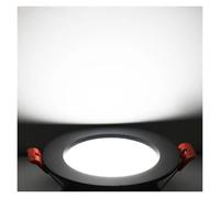 eufeifeiegds LED Recessed Downlight Lamp 220V 240V 110V Dimmable Ceiling Spot Lighting Ultra Thin 3W 5W 7W 9W 12W 15W Led Bulb Bedroom(Cold White,BLACK SHELL_12W)