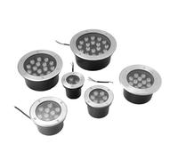 eufeifeiegds LED RGB 12V Underground Light 6W 7W 9W 12W DC 24V 220V IP68 Buried Outdoor floor light Inground Garden Yard Landscape Lamp(Neutral light,7W 85-265V)