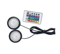 eufeifeiegds Led USB Spotlight 3W DC 5V RGB With Remote Jewelry Cabinet Showcase Counter Lamp Ceiling Mini Spot Light plug 2 in One(Black shell,Natural white)