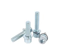 eufeifeiegds M3 M4 M5 M6 M8 M10 M12 CAP SCREWS ALLEN KEY SOCKET HEAD BOLTS WITH FLAT/SPRING WASHERS HIGH TENSILE 8. ZINC PLATED wefeiegds(35mm,M6(50sets))