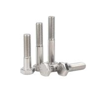 eufeifeiegds M6 M8 M10 M12 M14 M16 DIN931 A2-70 Partial Thread External Hex Head Screw 304 Stainless Steel Half Hexagon Bolt wefeiegds