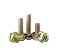 eufeifeiegds MACHINE SCREWS BOLTS AND FLAT/SPRING WASHERS SET COLOR ZINC PLATED CARBON STEEL M3 M4 M5 M6 M8 wefeiegds(M6x18x12(100sets))