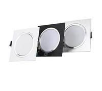 eufeifeiegds Recessed Square Led Ceiling Lamp Dimmable Embedded Downlight AC85V-265V Spot Light3W 5W 7W 9W 12W 15W 18W LED(Black,NATURAL WHITE 4000K_12W DIMMABLE)