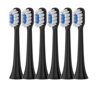 eufeifeiegds Replacement Brush Heads for T301 T302 T501 /501CSonic Electric Toothbrush Head Soft Bristle Nozzles(T301-302-BK-6Pcs)