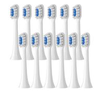 eufeifeiegds Replacement Brush Heads for T301 T302 T501 /501CSonic Electric Toothbrush Head Soft Bristle Nozzles(T301-302-WH-12Pcs)