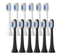 eufeifeiegds Replacement Brush Heads for T301 T302 T501 /501CSonic Electric Toothbrush Head Soft Bristle Nozzles(T301-302-WH6BK6)
