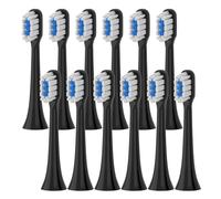 eufeifeiegds Replacement Brush Heads for T301 T302 T501 /501CSonic Electric Toothbrush Head Soft Bristle Nozzles(T301-302-BK-12Pcs)