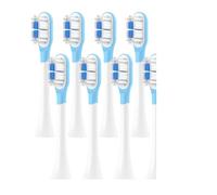 eufeifeiegds Replacement Toothbrush Heads for T301/T302/T501 Electric Tooth Brush Bristle Nozzles with Vacuum Packaging (8 pcs BJ White)