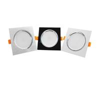 eufeifeiegds Square Embedded Downlight Dimmable 5W7W9W12W15W18W LED Ceiling Grid Lamp Spotlight AC85V-265V Indoor Lighting Black White Silve(Natural white 4000K,BLACK NO DIMMABLE_5W)