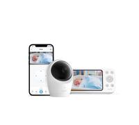 eufy Baby Monitor E20 with 2K Camera, Hybrid Wi-Fi and No Wi-Fi Connection, App and Monitor Control, Ultra-Clear Night View, Pan-Tilt, 4× Zoom, Portable Camera with Built-In Battery, ANR, Smart Alerts
