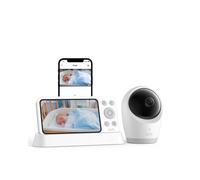 eufy Baby Monitor E21 with 4K UHD Camera, 5" 720p Display, Hybrid Wi-Fi and No Wi-Fi Connection, App and Monitor Control, Pan-Tilt, 8× Zoom, Portable Camera with Built-In Battery, ANR, Smart Alerts