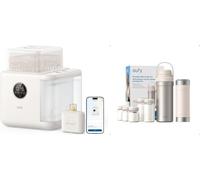 eufy Bottle Washer S1 Pro, Steriliser and Dryer, Built-in Water Softener, 100°C Steam Sterilisation, Fast Drying, Washer for Bottles,with eufy 600 ml Portable Milk Cooler E10, Stainless Steel，BPA-Free