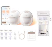 eufy Breast Milk Storage Bag with Temperature Sensing Color Change, with eufy Breast Pump E20, Heated Wearable Electric Breast Pump, 3 Temperature Levels, Hands-Free, App-Controlled Optimized Rhythm