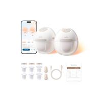 eufy Breast Pump E20, Heated Wearable Electric Breast Pump, 3 Temperature Levels, Hands-Free, App-Controlled Optimized Rhythm, Hospital-Grade Suction, Discreet and Ultra-Quiet Pumping